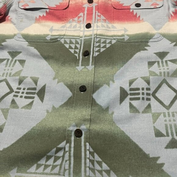 Vintage Ralph Lauren Polo Western Aztec Print Shirt - Rare Blue Tag Size Small - Picture 8 of 11